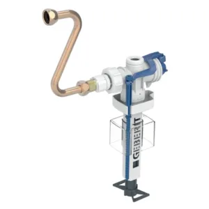 Rubinetto a galleggiante Geberit allacciamento idrico laterale, 3/8″, codolo in ottone, con tubo in rame